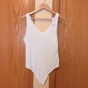 American Eagle Ribbed V-Neck Bodysuit
